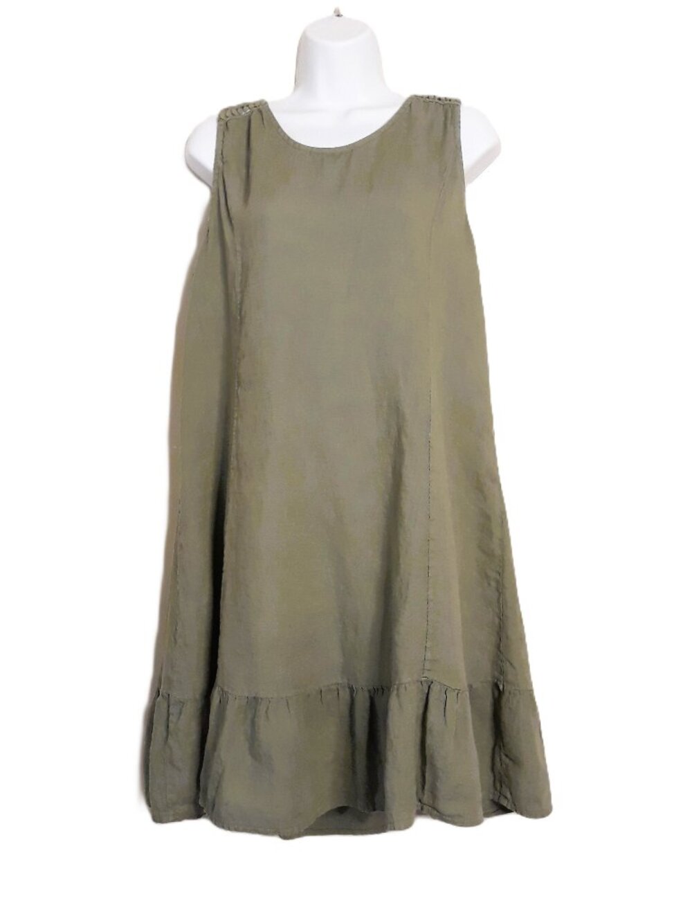 Terzo Millennio Linen Dress XL Ties In Back Scandi Clean Girl Lagenlook